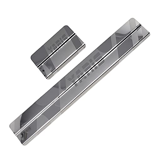 Image of Galio Car Footsteps Scuff Plate Sill Guard Stainless Steel (After-Market) Compatible with Yaris (2018-2021) Yaris