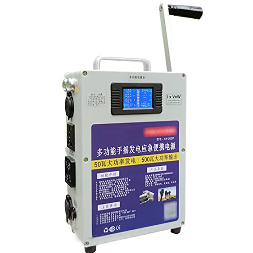 Generador portátil manual NYMFEA 500W con manivela, fuente de energía de emergencia, soporte 220V, DC12V 240W miniatura 1