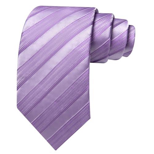 Image of Barry.Wang Tie Sets for Men Silk Stripe Necktie Woven Checkered Handkerchief Cufflinks Formal Business Wedding