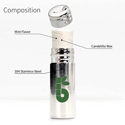 Öko zahnseide |Zahnseide Vegan | Zero Waste Zahnseide | Plastikfreier Spender | Zahnseide gewachst | Zahnseide nachhaltig | Edelstahl Spender | kompostierbare Zahnseide | Minzgeschmack | 50m | Bambaw – Bild 5