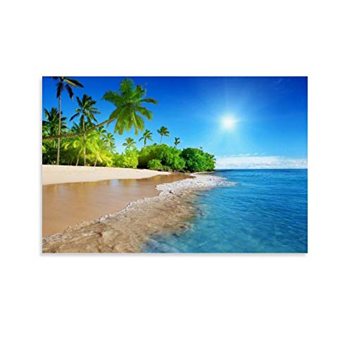 dingchi Tropical Beach Canvas Art Poster and Wall Art Picture Print Modern Family bedroom Decor Posters 16x24inch(40x60cm)