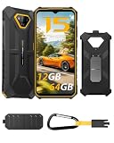 Ulefone Armor X13 Rugged smartphone Android 15, Visione Notturna 50MP+24MP, 12GB+64GB/SD 256GB, Batteria 6320mAh, 6,52 pollice, telefono indistruttibile 4G Dual SIM/Face ID/GPS/NFC Arancione