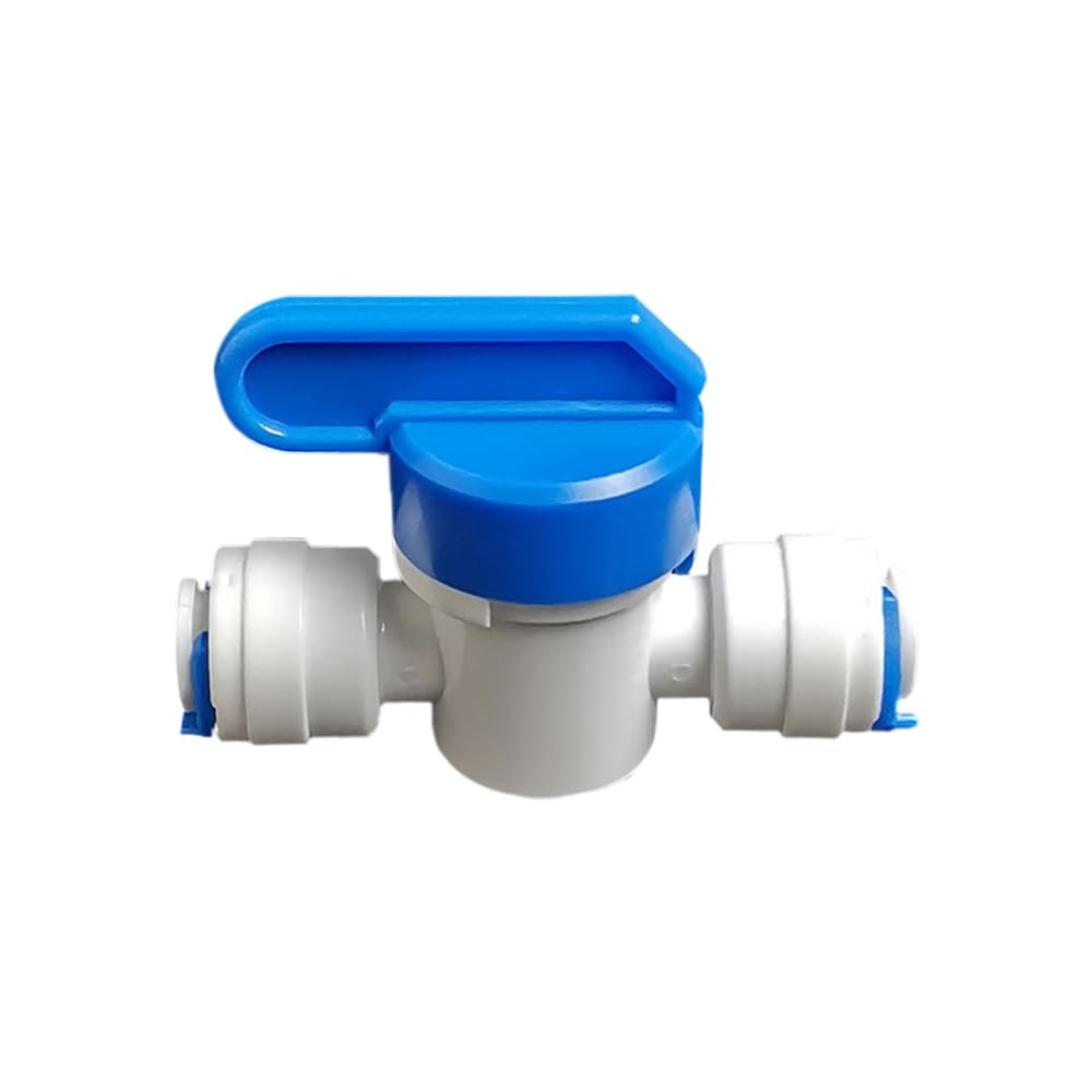 Valvole rubinetti, rubinetto in linea/valvola di intercettazione/valvola acqua per frigorifero/congelatore/filtro acqua ad osmosi inversa/tubo dell'acqua (1/4 pollici(6,35 mm))