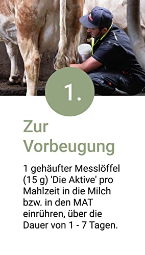 PecuVital DIE AKTIVE - Diätfutter gegen Kälberdurchfall [hochverträglich] 1 kg Vorbeugung & Behandlung von Durchfall - Elektrolyte, Vitamine, Zink, Eisen, Omega 3 & Energie für geschwächte Kälber