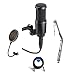 Audio-Technica AT2020 Cardioid Condenser Studio Microphone with XLR Cable Studio Boom Arm Stand and Pop Filter