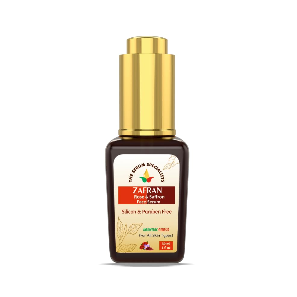 Image of Zafran Face Serum - Brightening & Complexion Enhancing | Secret of Beauty | All Skin Types | Premium Formulation | 100% Pure from Himalayas - 30ml