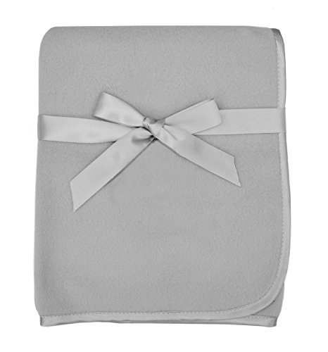 American Baby Company Fleece Blanket, Gray, 30" x 30"