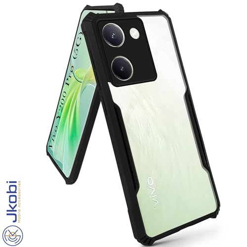 Image of Jkobi Back Cover Case for Vivo Y200 Pro 5G (Shockproof with Polycarbonate Clear Panel | Professional Black)