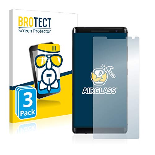 BROTECT Protector Pantalla Cristal para Nokia 8 Sirocco Protector Vidrio (3 Unidades) - [Dureza 9H, Anti-Arañazos]