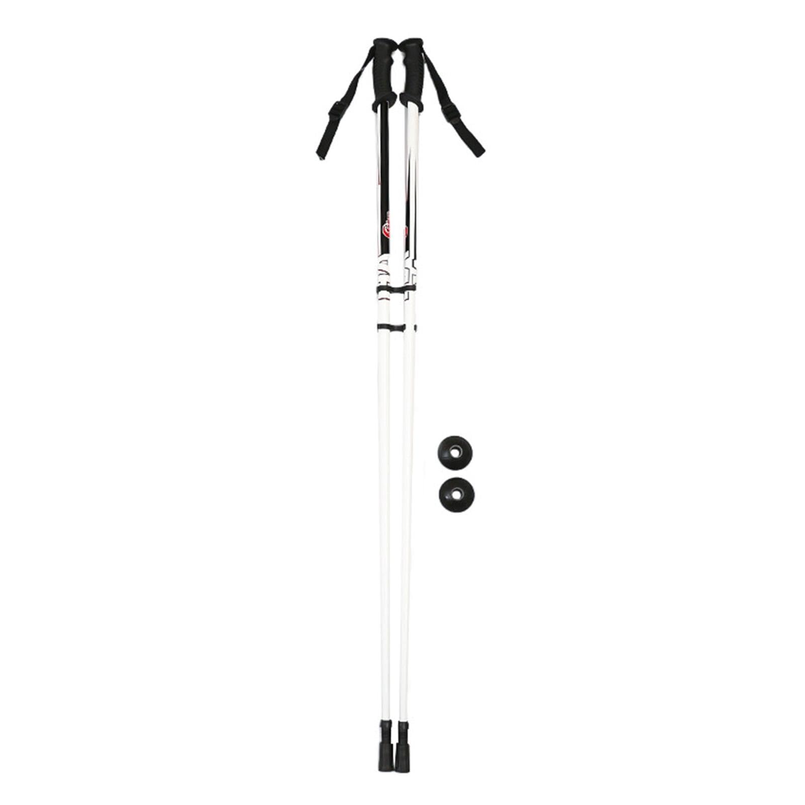 MERIGLARE Bastones de esquí Ligeros, Profesionales, con Mango ergonómico, portátiles, de aleación de Aluminio, para Snowboard, Raquetas de Nieve y esquí, Blanco