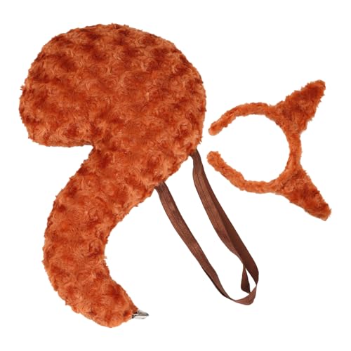 Qiwieod Costume da Animale,Coda e Fascia da Scoiattolo per Cosplay | Accessori Unisex per Giochi di Ruolo Halloween e Compleanno