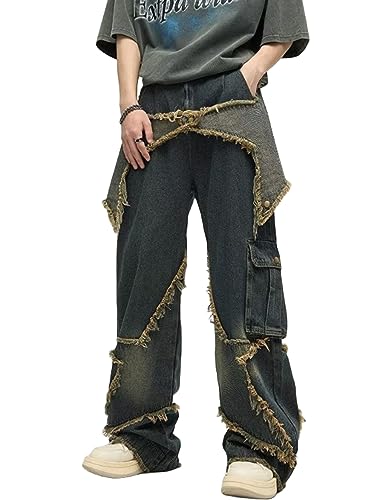 Men's Vintage Star Jeans Hip Hop Style Baggy Pants Goth Harajuku Emo Demin Joggers Trouser3
