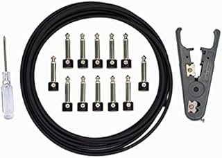 Solderless Guitar Pedal Patch Cable Kit 6 Pack to Make Custom Length Cables for Pedalboard