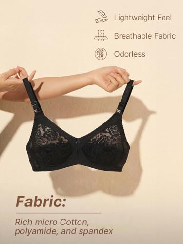 Image of INKURV Full Coverage Net Bra for Women Cotton| Comfortable Minimizer Bra for Heavy Breast Bra for Big Busts| Sag Lift Support Bra