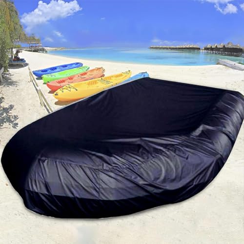 Housse de bateau gonflable oxford 210D noire protégeant de la poussière 520x94x46cm