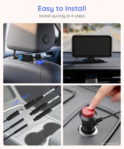 Image of LUCKVIEW BM2 PRO Dual Baby Car Camera, 5.2 inch 1080P Baby Monitor