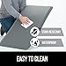 KANGAROO Thick Ergonomic Anti Fatigue Cushioned Kitchen Floor Mats, Standing Office Desk Mat, Waterproof Scratch Resistant Topside, Supportive All Day Comfort Padded Foam Rugs, Half Circle, Gray
