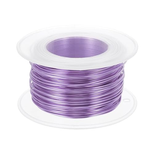 Alambre de aluminio para hacer joyas PATIKIL, hilo de 30m púrpura para envolver metal DIY