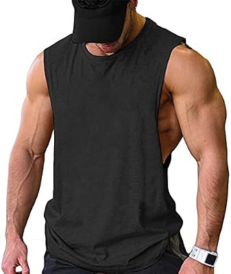 COOFANDY Mens Gym Workout Tank Tops - Cut Off Muscle T Fitness Sleeveless Shirt