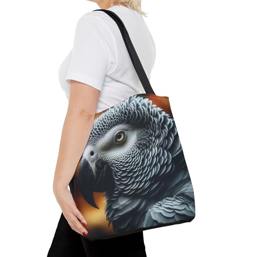 Premium African Grey Parrot Tote Bag with Reinforced Stitching for Adults4