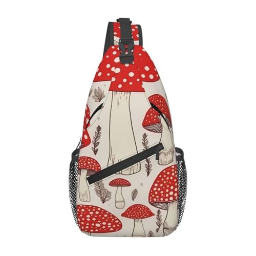 Bolso cruzado tipo mochila para hombro rojo y blanco miniatura 1