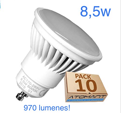 Pack 10x GU10 LED 8,5w Potentisima. Color