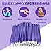 Disposable Micro Applicator Micro Brush for Makeup, Eyelash Extension, Lash and Mascara Application for Personal Care (100 Count (Pack of 1), Purple (XL))