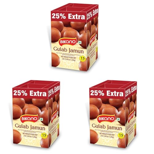 Image of Bikano Gulab Jamun 1.25kg | Soft & Juicy Traditional Indian Sweets | Ready-to-Eat Dessert for Every Occasion | Perfect for Home, Gifting & Celebrations (Pack of 3)