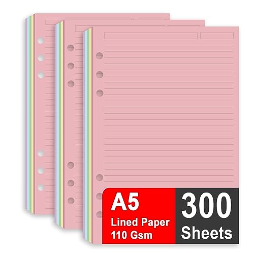 Papel de recambio A5 de 110 g/m² de hojas sueltas gruesas antitransferencia