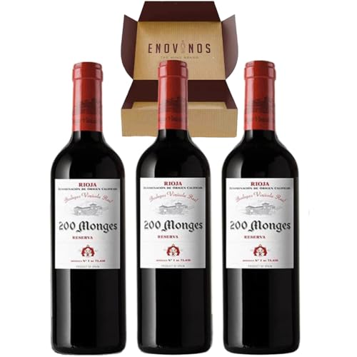 Vino Tinto Rioja 200 Monges Reserva Pack 3 Botellas - Mejor Seleccion Enovinos