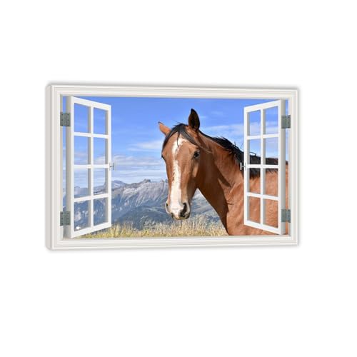 Peinture sur toile animaux 105x70cm pour agrandir une chambre avec effet 3D
