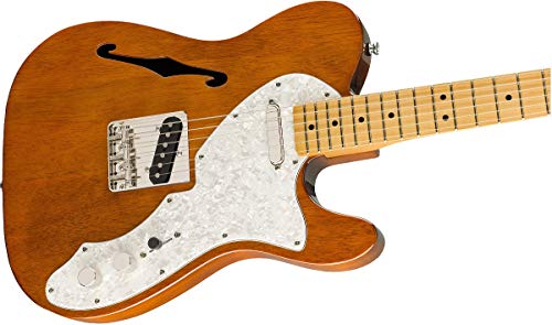 Image of Squier Classic Vibe 60s Thinline Telecaster Electric Guitar, with 2-Year Warranty, Natural, Maple Fingerboard