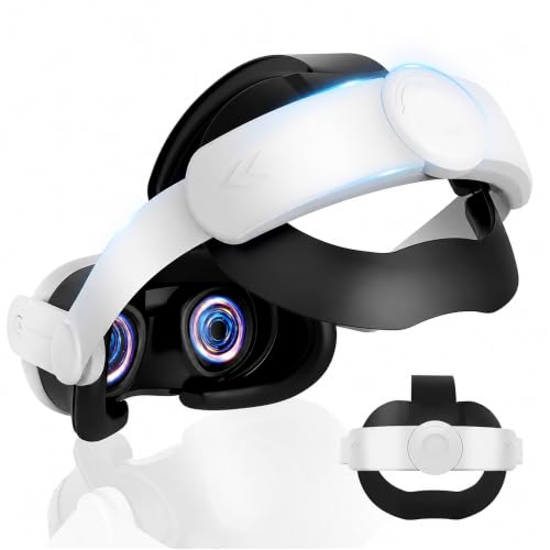 Image of Sounce Head Strap for Meta Quest 3 /3S - Adjustable Replacement VR Strap with Ergonomic Cushion, ABS Build, Lightweight Comfort Fit, No-Tool Install, VR Accessories (No VR Headset Included) | White
