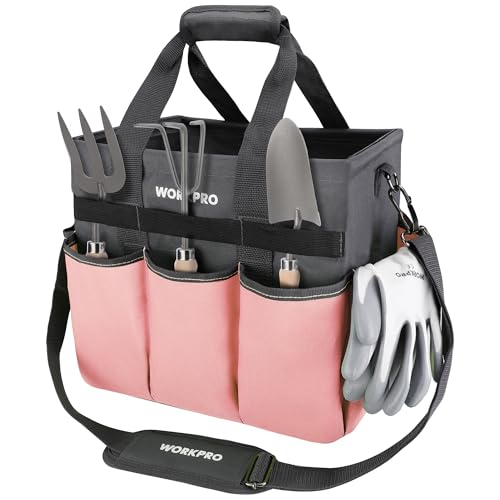 WORKPRO Garden Tool Bag, Heavy Duty Gardening Tote Bag...