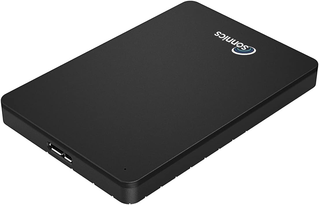 Sonnics 320GB Black External Portable Hard drive USB 3.0 Compatible with Windows PC, Mac, Smart tv, XBOX ONE & PS4