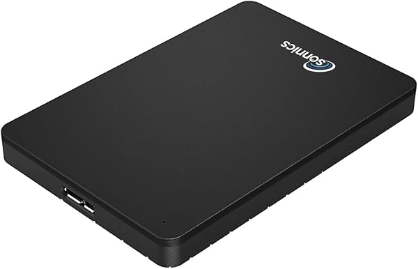 Sonnics 500GB Schwarz Externe tragbare Festplatte USB 3.0 kompatibel mit Windows-PC, Mac, Smart TV, Xbox One und PS4 - 1