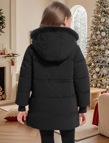 Blouson hiver fille à capuche doté d'une isolation thermique renforcée