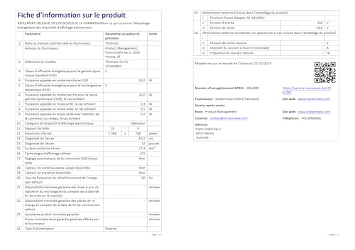 Thomson 32 Zoll (81 cm) Go TV, Tragbarer Android Fernseher - HD Ready (1366x768), Sprachsteuerung, Bluetooth 5.1, Wi-Fi, Hotspot-Funktion, Bis zu 4 Stunden Akkulaufzeit - 32HA4M44