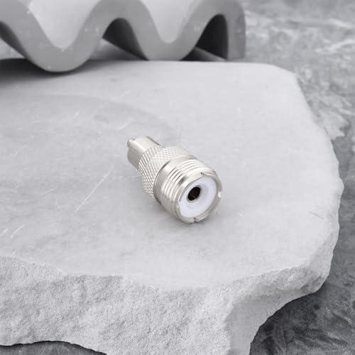 OTOTEC Adaptador Coaxial UHF SO239 Hembra a RCA Macho 2Pcs miniatura 6