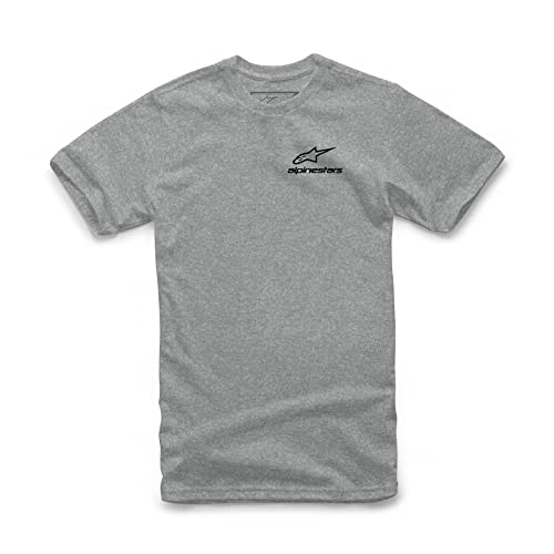 Camisa Alpinestars Corporate de manga corta en brezo gris con acabados premium y ajuste XXL