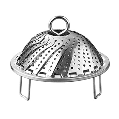 LLINthy Vaporera de acero inoxidable 304 ajustable, bandeja de vapor para cocinar en el hogar, cocinas y viajes