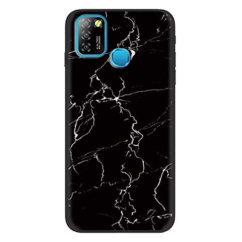 FZZ Case for Infinix Hot 10 Lite,Soft Anti-Scratch Black Protective Shell Silicone Flexible TPU Phone Case Protection Cover for Infinix Hot 10 Lite (6.6") - LLM9