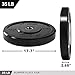 Day 1 Fitness Olympic Bumper Weighted Plate 2” For Barbells, Bars – 35 lb Set of 2 Plates - Shock-Absorbing, Minimal Bounce Steel Weights with Bumpers for Lifting, Strength Training, and Working Out