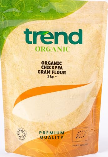 Trend Organic Chickpea Flour 1kg - Protein-Rich Flour for Versatile Culinary Creations with a Nutty Slightly Earthy Flavour Certified Organic Vegan Non-GMO No Additives No Preservatives