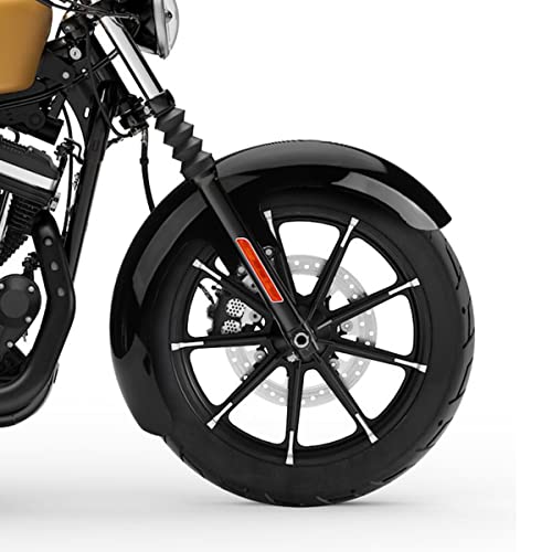 Motorcycle 19 Inch Mudguard Wheel Wrap Front Fender Fit For Harley Touring Electra Road King Glide Bagger (Vivid Black) #TOP6