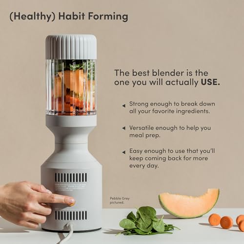 Beast Blender | Sleek Kitchen Countertop Design, Patented Blending Technology | Take Smoothies & Shakes To-Go with NEW Portable Straw Cap System (Carbon Black)