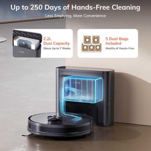 ILIFE A30s Plus Robot Vacuum, Self-Emptying Station, 10000Pa Max Suction - image 2