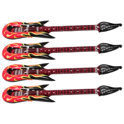 Guitarras inflables reutilizables juguetes de PVC para niños pack 4 fiestas de verano