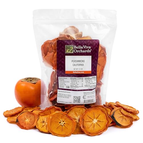 Bella Viva Dried Persimmons, 1.5 lb – California Air-Dried, Upcycled