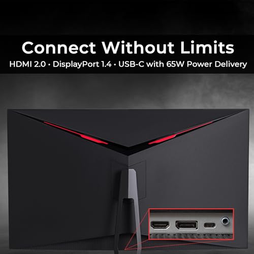 Image of Deco Gear 39 inch Curved Widescreen Gaming Monitor | 2560x1440 | 1ms MPRT | 165 Hz | 16:9 | HDR400 | 4000:1 | 1 x HDMI | 1 x DisplayPort - Limited Black Edition